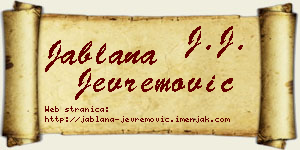 Jablana Jevremović vizit kartica